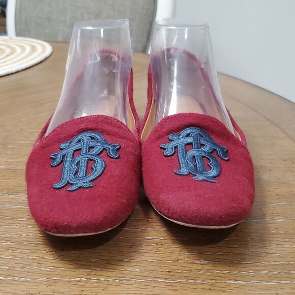 Tory Burch Maroon Navy Antonio Loafers, Size 7, Excellent Condition - Picture 2 of 11